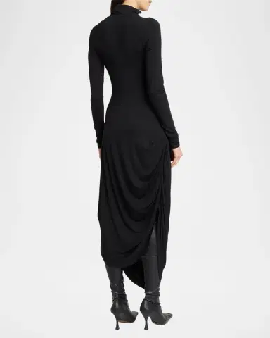 Proenza Schouler Imogen Draped Turtleneck Dress | Thumbnail 3 Proenza Schouler Imogen Draped Turtleneck Dress | Thumbnail 3