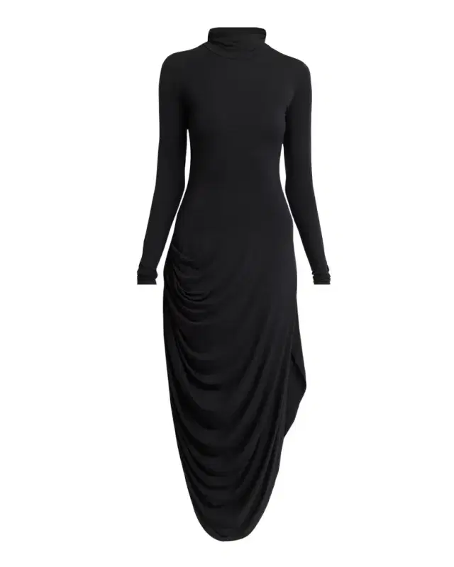 Proenza Schouler Imogen Draped Turtleneck Dress
