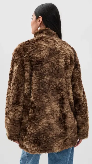 Isabel Marant Étoile Faux Fur Jya Coat Brown | Thumbnail 3