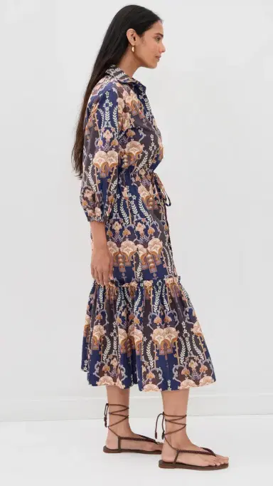 Cara Cara Hutton Dress Flora Facade Blue | Thumbnail 5