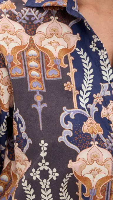 Cara Cara Hutton Dress Flora Facade Blue | Thumbnail 6