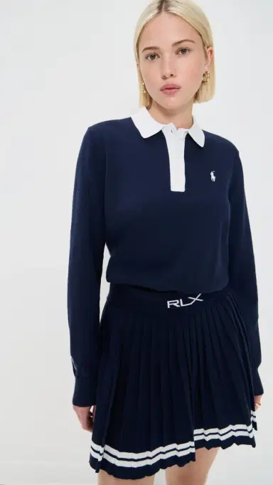 RLX Ralph Lauren ong Sleeve Polo Refined Navy | Thumbnail 2