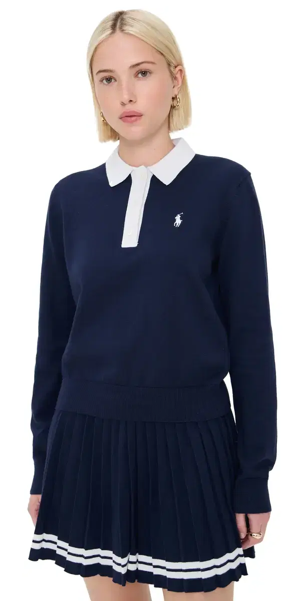 RLX Ralph Lauren ong Sleeve Polo Refined Navy