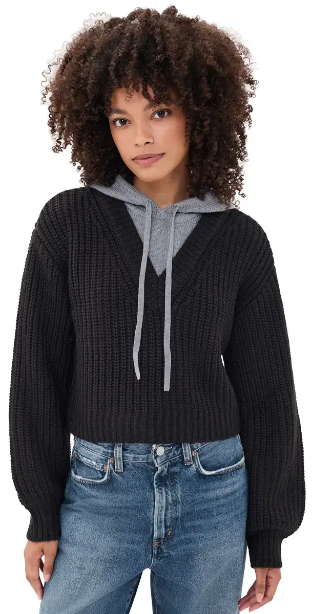 Cinq à Sept Deidre Pullover Black/Heather Grey