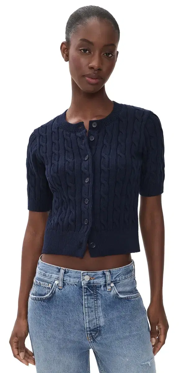 Favorite Daughter The Cafe Cable Cardigan Navy