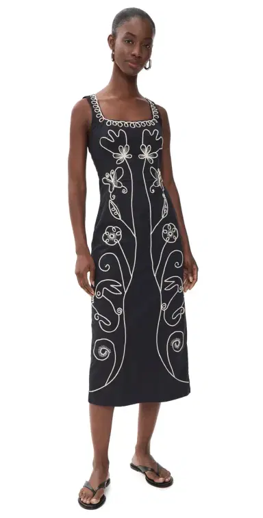 Cleobella Ruxandra Midi Dress Black | Thumbnail 1 Cleobella Ruxandra Midi Dress Black | Thumbnail 1