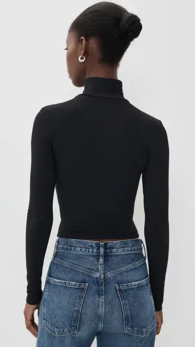 James Perse Melange Jersey Turtleneck | Thumbnail 3 James Perse Melange Jersey Turtleneck | Thumbnail 3