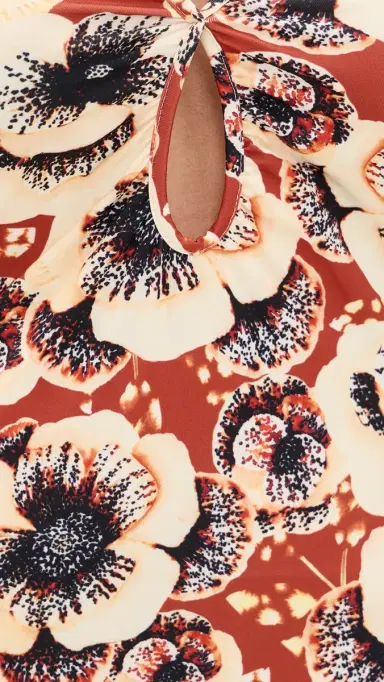 Eywasouls Malibu Diana Bell Maxi Dress Amber Poppy | Thumbnail 6