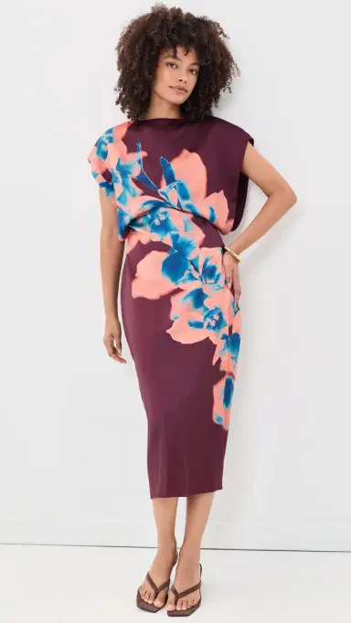 Misa Lenny Dress Cerulean Orchid | Thumbnail 5
