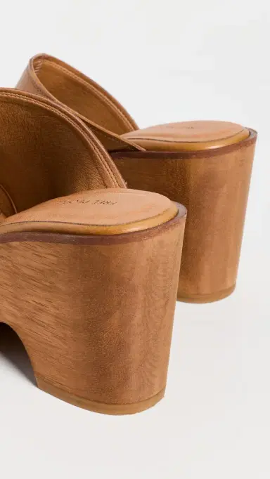 Free People Hudson Wedge Clogs Luggage Leather | Thumbnail 4