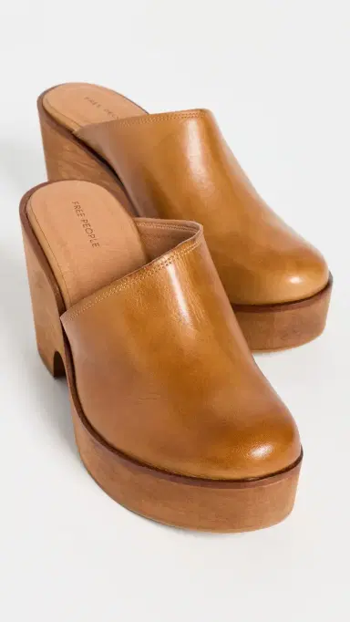 Free People Hudson Wedge Clogs Luggage Leather | Thumbnail 5