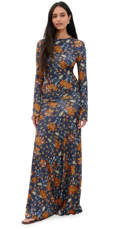 EYWASOULS MALIBU Annie Ruched Maxi Dress | Thumbnail 1
