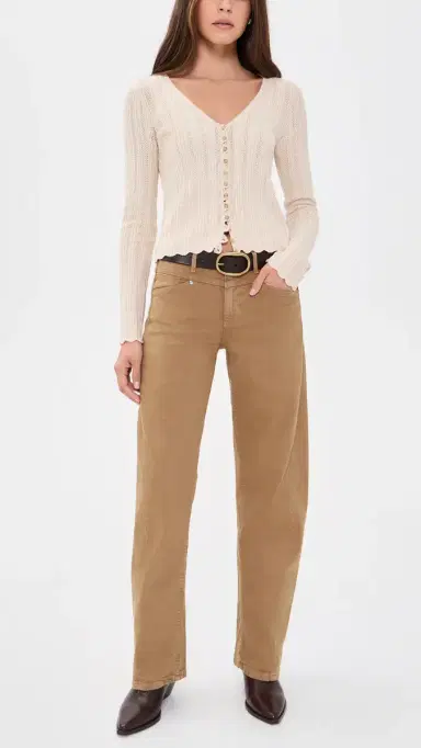 Le Jean Selena Long Barrel Jeans Honey Brown | Thumbnail 5 Le Jean Selena Long Barrel Jeans Honey Brown | Thumbnail 5