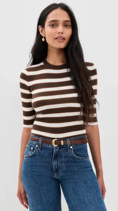 Favorite Daughter The Amelia Crew Neck Top | Thumbnail 3 Favorite Daughter The Amelia Crew Neck Top | Thumbnail 3