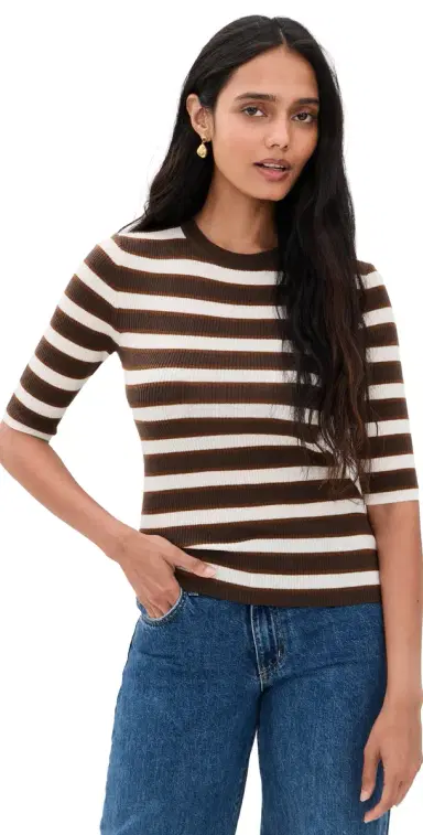 Favorite Daughter The Amelia Crew Neck Top | Thumbnail 1 Favorite Daughter The Amelia Crew Neck Top | Thumbnail 1