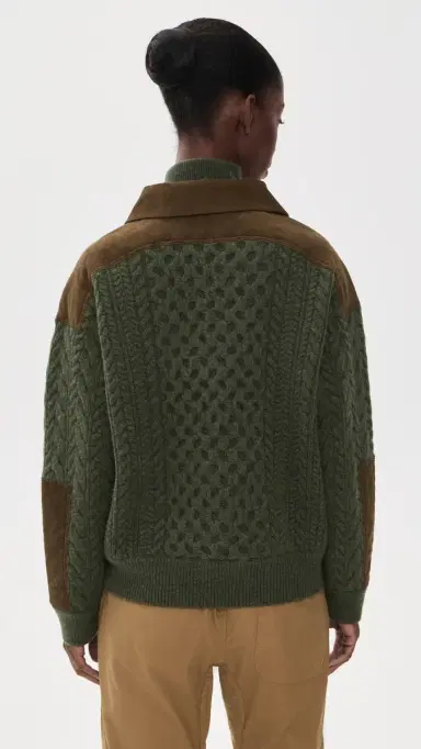 Sea Allen Cable Half Zip Double Layer Sweater | Thumbnail 3 Sea Allen Cable Half Zip Double Layer Sweater | Thumbnail 3