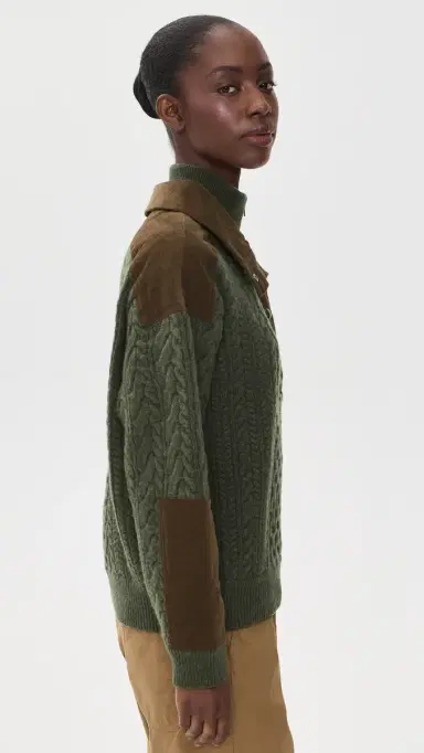 Sea Allen Cable Half Zip Double Layer Sweater | Thumbnail 4 Sea Allen Cable Half Zip Double Layer Sweater | Thumbnail 4