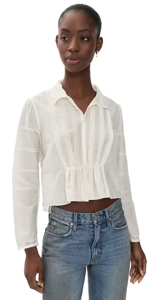 RE/DONE Addie Blouse Vintage White