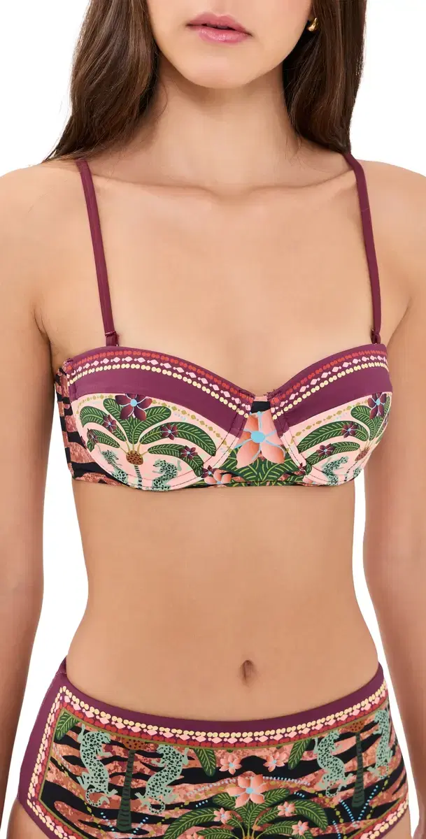 BEACH RIOT Nani Bikini Top Deep Jungle