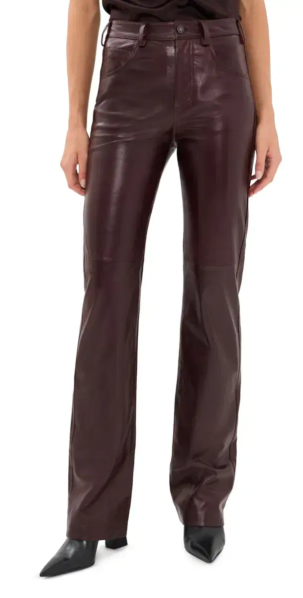 Nili Lotan Joan Leather Pants Merlot