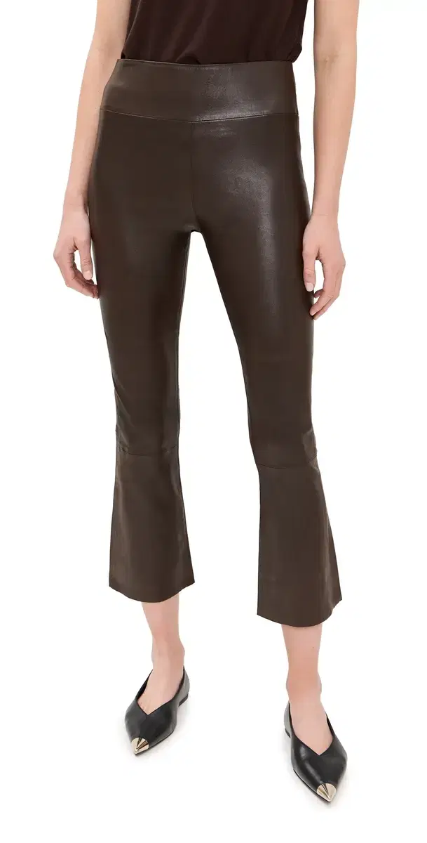 Sprwmn Grace eather Crop Flare Pants Americano