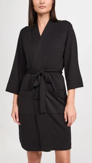 PJ Salvage Jammie Robe Black | Thumbnail 2