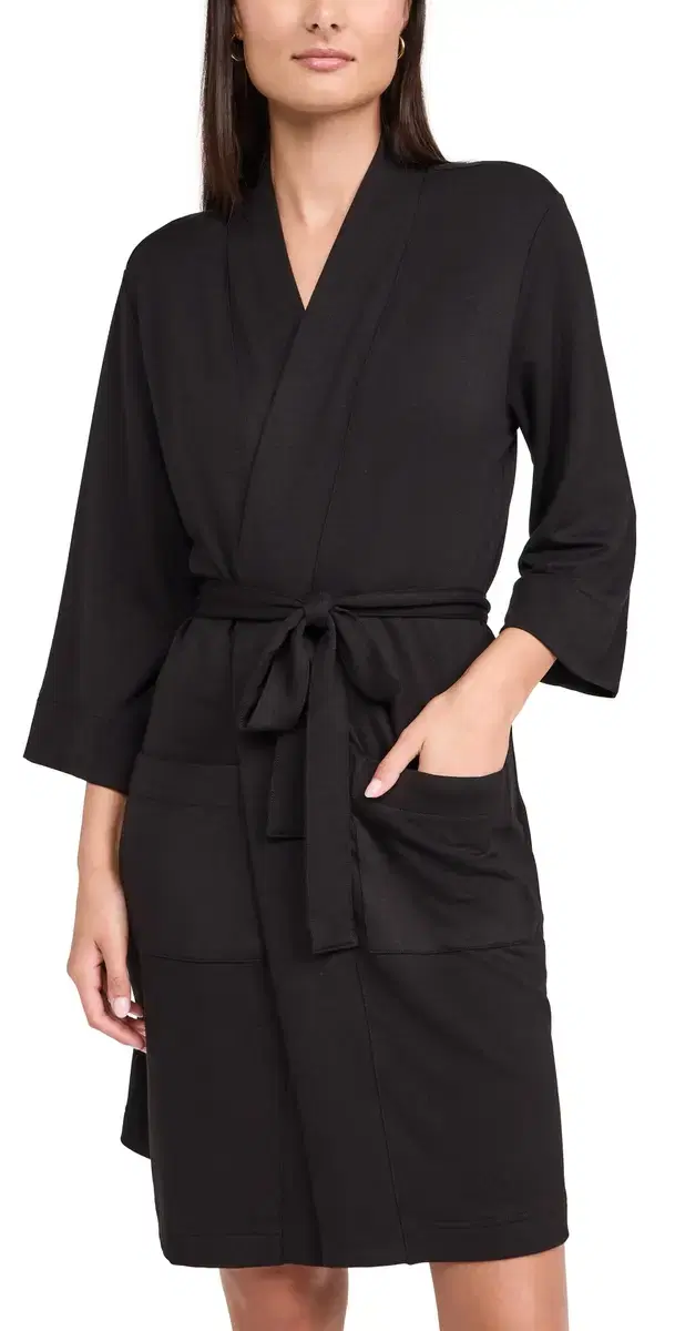 PJ Salvage Jammie Robe Black