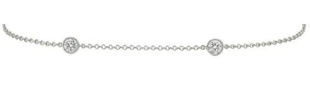 Wish Fine Jewelry 0.80ct Diamond 18K Gold Chain Bracelet