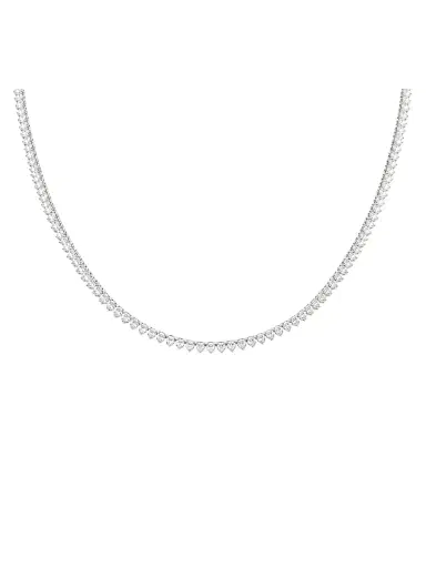 Wish Fine Jewelry 6.20ct Diamond 18K Gold Tennis Necklace | Thumbnail 1