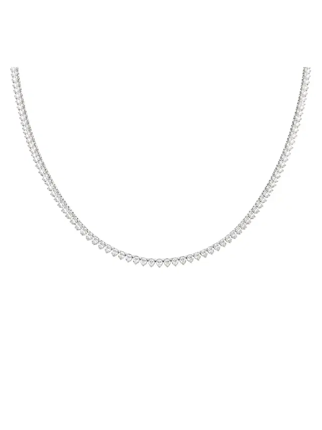 Wish Fine Jewelry 6.20ct Diamond 18K Gold Tennis Necklace