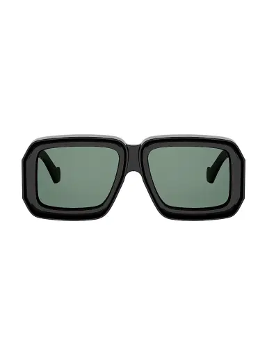 LOEWE Women's x Paula's Ibiza 56MM Square Sunglasses - Shiny Black Green | Thumbnail 2