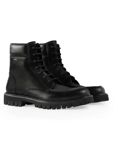 Giuseppe Zanotti Men's Nerus Leather Lace-Up Boots - Nero Suola - Size 13 | Thumbnail 2