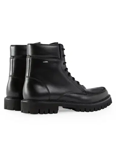 Giuseppe Zanotti Men's Nerus Leather Lace-Up Boots - Nero Suola - Size 13 | Thumbnail 3