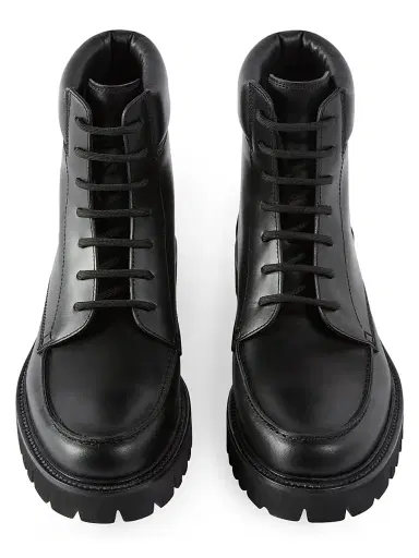 Giuseppe Zanotti Men's Nerus Leather Lace-Up Boots - Nero Suola - Size 13 | Thumbnail 4