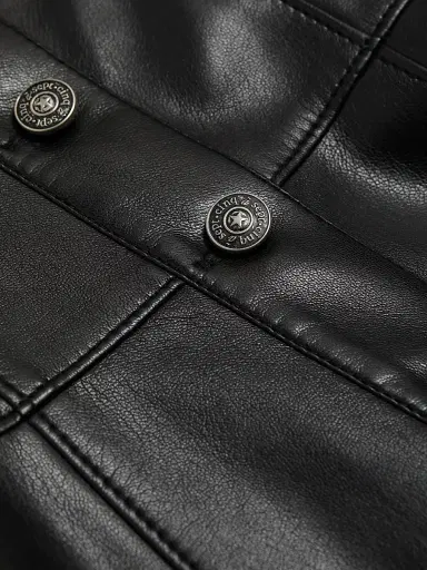Cinq à Sept Women's Veena Faux Leather Midi-Skirt - Black | Thumbnail 7