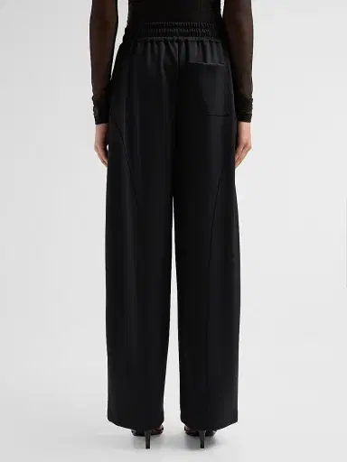 Cinq à Sept Women's Cobain Satin Drawstring Pants - Black | Thumbnail 3