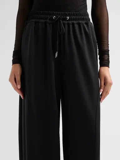 Cinq à Sept Women's Cobain Satin Drawstring Pants - Black | Thumbnail 5
