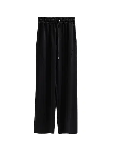 Cinq à Sept Women's Cobain Satin Drawstring Pants - Black | Thumbnail 1