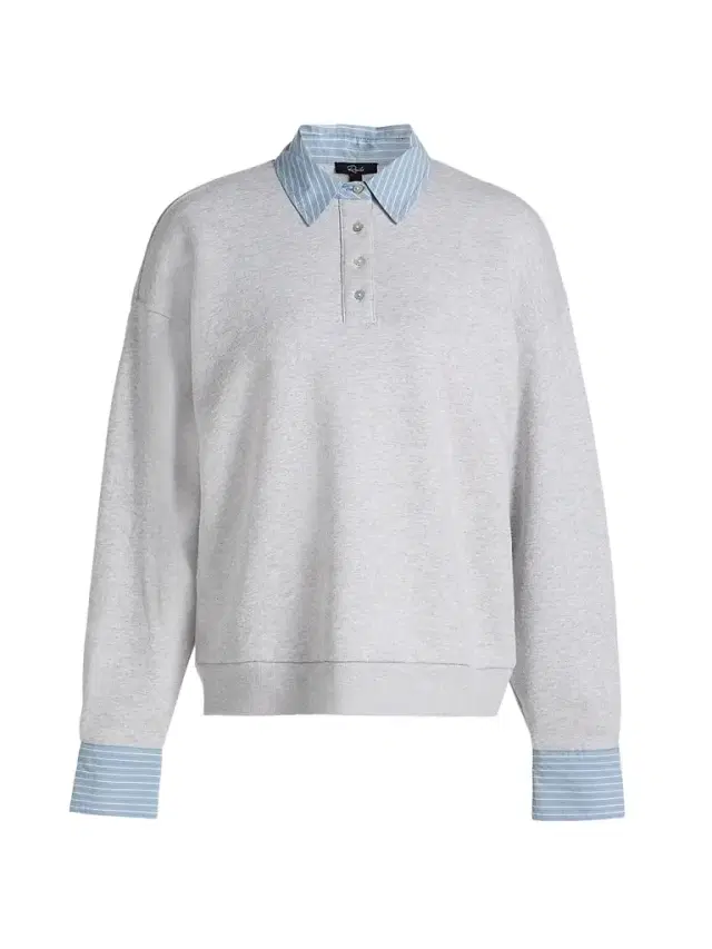 RAILS Women's Zavier Cotton Layered Sweatshirt - Heather Grey - Size XS