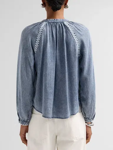 RAILS Women's Tali Embroidered Raglan-Sleeve Top - Blue Ridge - Size XS | Thumbnail 3 RAILS Women's Tali Embroidered Raglan-Sleeve Top - Blue Ridge - Size XS | Thumbnail 3
