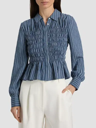RAILS Women's Bradshaw Striped Blouse - Washed Indigo Stripe - Size XS | Thumbnail 3 RAILS Women's Bradshaw Striped Blouse - Washed Indigo Stripe - Size XS | Thumbnail 3