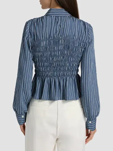 RAILS Women's Bradshaw Striped Blouse - Washed Indigo Stripe - Size XS | Thumbnail 5 RAILS Women's Bradshaw Striped Blouse - Washed Indigo Stripe - Size XS | Thumbnail 5