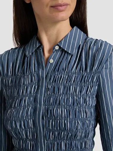 RAILS Women's Bradshaw Striped Blouse - Washed Indigo Stripe - Size XS | Thumbnail 6 RAILS Women's Bradshaw Striped Blouse - Washed Indigo Stripe - Size XS | Thumbnail 6