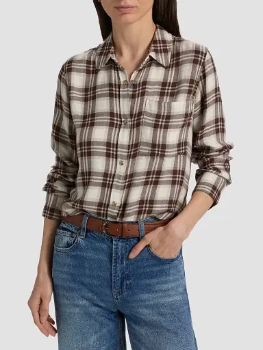 RAILS Women's Malin Plaid Shirt - Birch Hickory - Size XS | Thumbnail 3