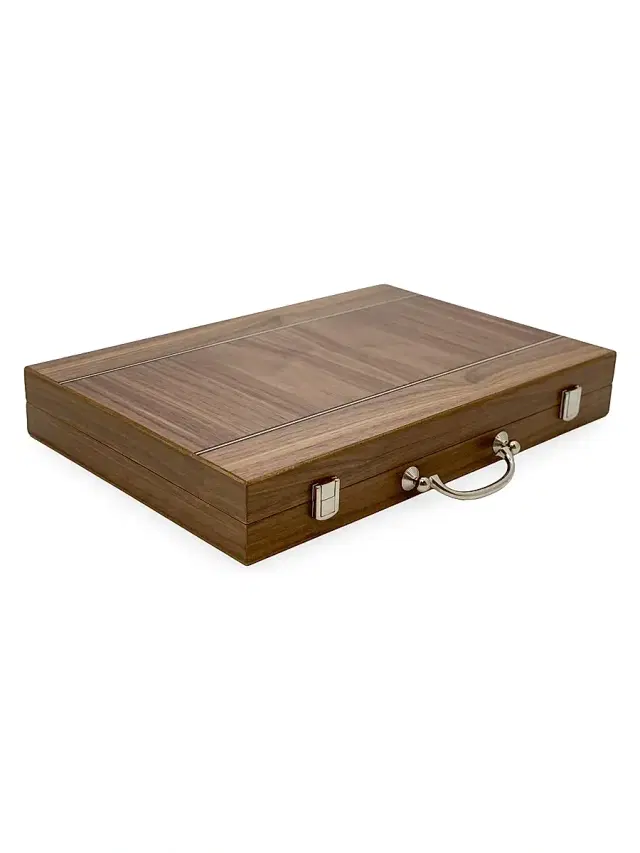 Tizo 18 Walnutwood Backgammon Set - Brown