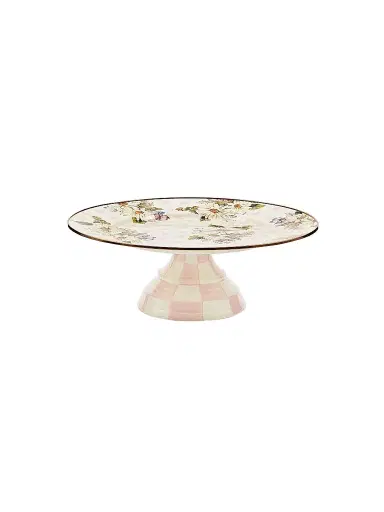 MacKenzie-Childs Wildflowers Pink Large Pedestal Platter | Thumbnail 1 MacKenzie-Childs Wildflowers Pink Large Pedestal Platter | Thumbnail 1