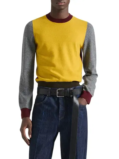 Givenchy Men's Color Block Sweater in Wool | Thumbnail 3 Givenchy Men's Color Block Sweater in Wool | Thumbnail 3