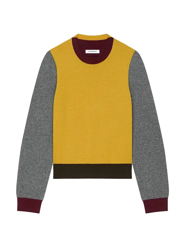 Givenchy Men's Color Block Sweater in Wool - Multicolored - Size Large
