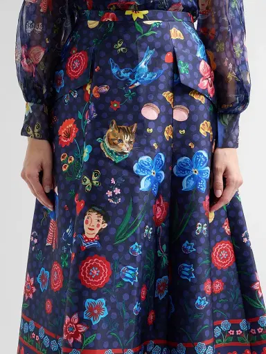MAISON COMMON Women's Floral Mikado Midi Skirt | Thumbnail 5 MAISON COMMON Women's Floral Mikado Midi Skirt | Thumbnail 5