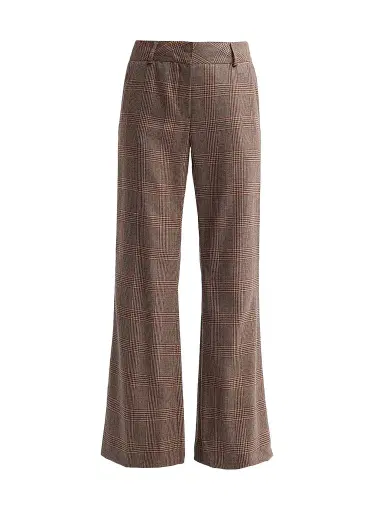 MAISON COMMON Women's Glen Plaid Wool Trousers | Thumbnail 1